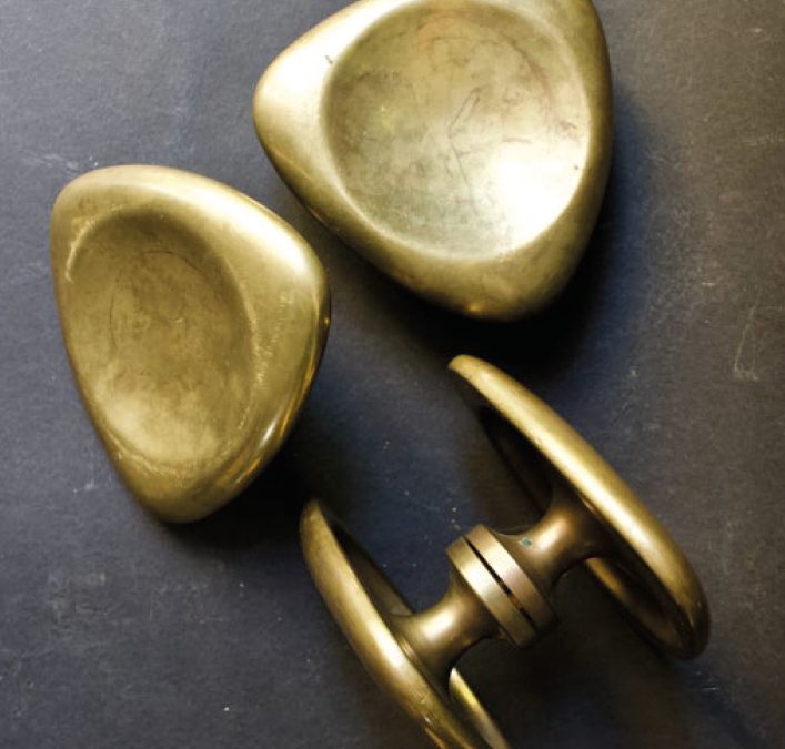 Two Sets of Large Triangular Push-Pull Door Handles