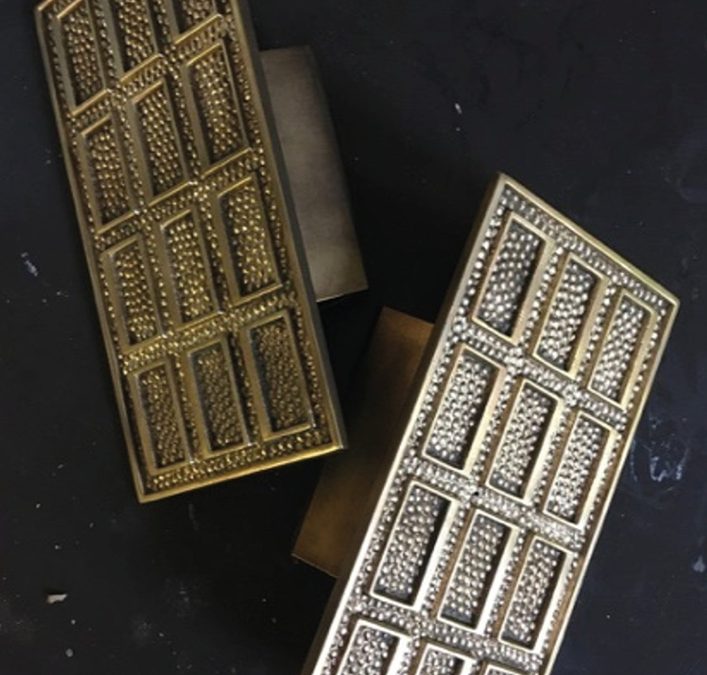 Pair of Small Brass Door Handles (Interior or Wardrobe Doors)