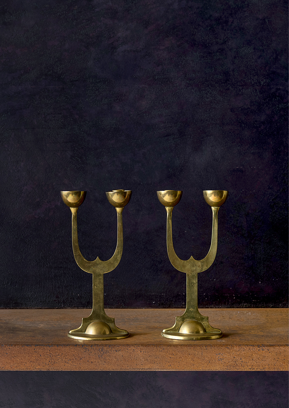 Brass Swedish Grace Candlesticks